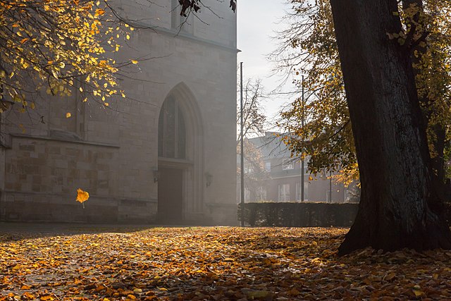 Entrance of the St Viktor Church in Dülmen, North Rhine-Westphalia, Germany