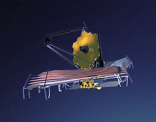 Vue d'artiste du télescope spatial James-Webb